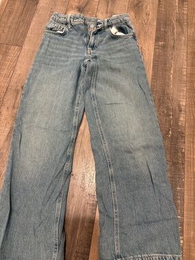 Zara Men's Light Blue Relaxed Straight Jeans